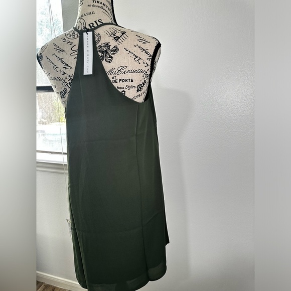 NWT REVOLVE  Three Eighty-Two Tanner Slip Mini olive Green  Dress XS - Picture 5 of 7